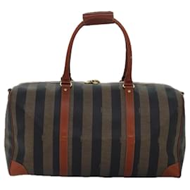 Fendi-Sac Boston en toile Pecan Fendi marron noir-Marron