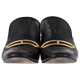 Hermès- Hermès Diane With Roulis Buckle Mules in Black Goatskin Leather-Black