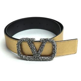 Cinturón reversible con strass Valentino Garavani V Dorado