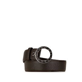 Bulgari Cinto de couro Bvlgari B.Zero1 Marrom Prata