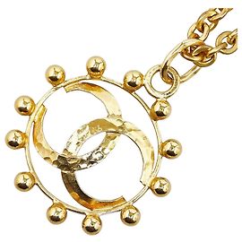 Collar Péndulo Chanel Coco Mark Dorado
