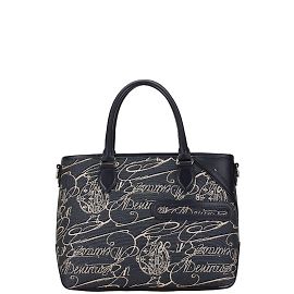 Berluti Arabesque Toujours Handtasche Schwarz Grün