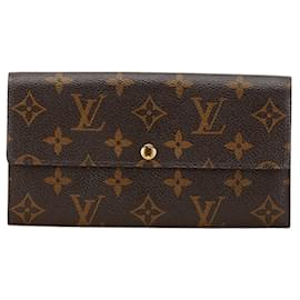 Louis Vuitton-Louis Vuitton Monogram Portefeuille Sarah Long Wallet-Brown,Monogram
