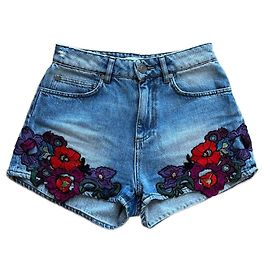 Shorts Sandro de algodão azul Azul