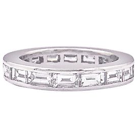 inconnue Alliance or blanc, diamants baguette. Autre