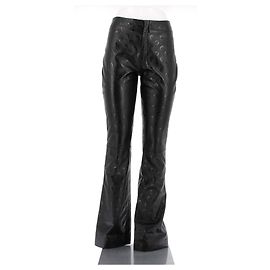 Pantalons Marine Serre T.International S Cuir Noir