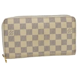 Louis Vuitton-Louis Vuitton Damier Azur Zippy Organizer Long Wallet-White