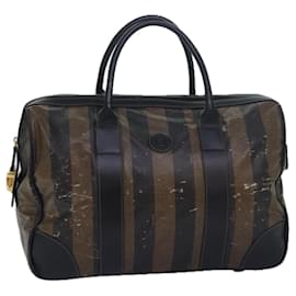 Fendi-Sac à main en toile Fendi Pecan marron beige-Marron