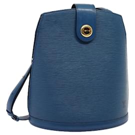 Louis Vuitton-Louis Vuitton Epi Cluny Shoulder Bag Blue-Blue
