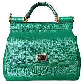 Sac Dolce & Gabbana Sicily Bag Mini Vert Cuir Vert