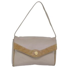 Céline Beige Leder Handtasche CELINE Auth bs16776 Beige