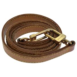 Louis Vuitton-LOUIS VUITTON Shoulder Strap Leather 37"" Beige LV Auth 85946-Beige