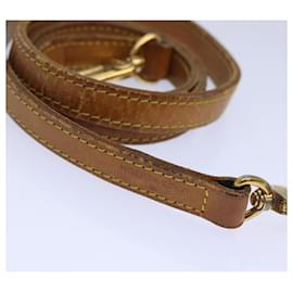 Louis Vuitton-LOUIS VUITTON Shoulder Strap Leather 37"" Beige LV Auth 85946-Beige
