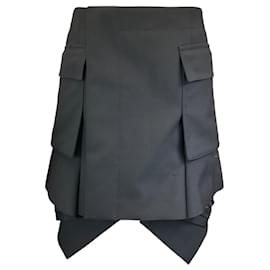Sacai-Sacai Black Cargo Mini Skirt-Black