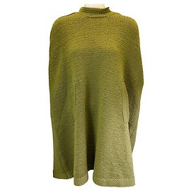 Marc Jacobs Olive Green Wool and Cashmere Knit Poncho / Cape Green