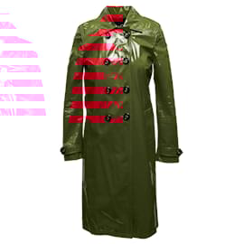 D&G-Red D&G Patent Double-Breasted Vinyl Coat Size IT 38-Red