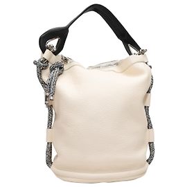 Borsa tote in pelle Acne Studios bianca e nera Bianco