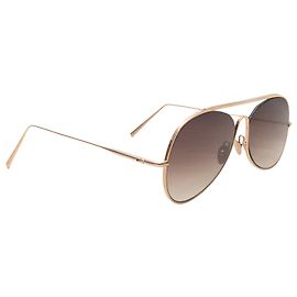 Gold-Tone Acne Studios Mirrored Aviator Sunglasses Golden
