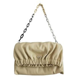 Bolsa Rockyssime Zadig & Voltaire em couro de cordeiro bege Bege