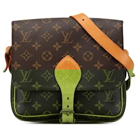 Louis Vuitton-Louis Vuitton Brown Monogram Cartouchiere MM-Brown