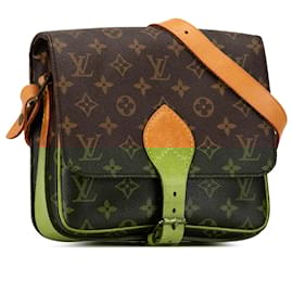 Louis Vuitton-Louis Vuitton Brown Monogram Cartouchiere MM-Brown