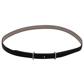 Hermès Hermes Focus Reversible Slim Belt in Black Leather Black