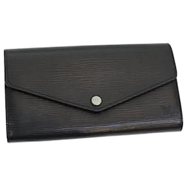 Louis Vuitton-LOUIS VUITTON Epi Portefeuille Sarah Long Wallet Black M63742 LV Auth am6807-Black