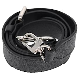 Louis Vuitton-LOUIS VUITTON Adjustable Shoulder Strap Leather 28.3""-35.8"" Black Auth am6725-Black