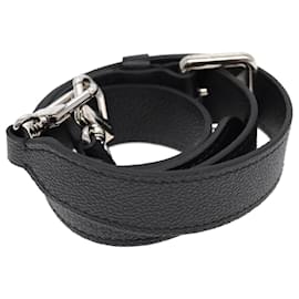 Louis Vuitton-LOUIS VUITTON Adjustable Shoulder Strap Leather 28.3""-35.8"" Black Auth am6725-Black
