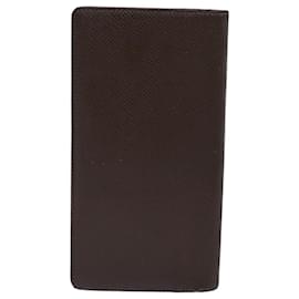 Louis Vuitton-LOUIS VUITTON Taiga Brazza Portefeuille Long Wallet Grizzly M32578 Auth ar12456-Brown