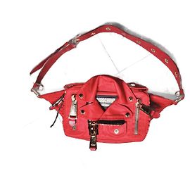 Moschino Biker Borsa a Spalla Rossa Rosso