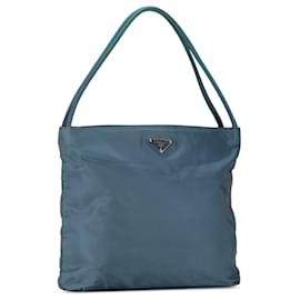 Prada-Blue Prada Tessuto City Tote-Blue