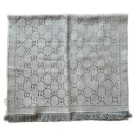 Sciarpa Gucci Monogramma Donna Grigia Grigio