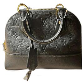 Louis Vuitton Neo Alma BB Black Leather Handbag Black