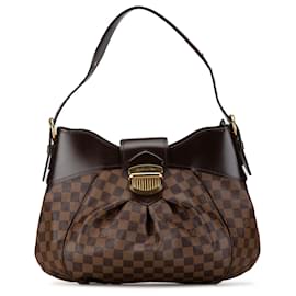 Louis Vuitton-Louis Vuitton Brown Damier Ebene Sistina PM-Brown
