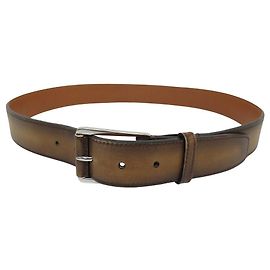 Berluti BRAUN PATINIERTES LEDERGÜRTEL 35MM T90 + BEUTEL Braun