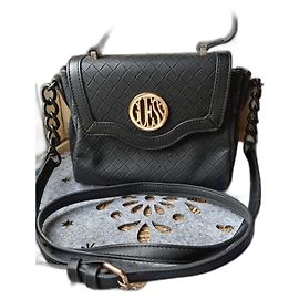 Sac à main Guess en cuir noir Noir