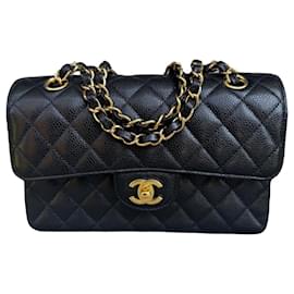 Chanel-Chanel timeless classic flap bag, size small-Black