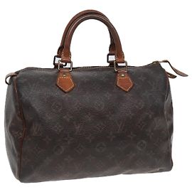 LOUIS VUITTON Bolsa de Mão Monogram Speedy 30 M41526 LV Auth 86570 Monograma