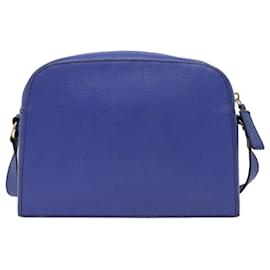 Céline-CELINE Shoulder Bag Leather Blue Gold Auth yk14239-Blue,Golden