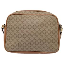 Céline-CELINE Macadam Canvas Shoulder Bag Beige Gold Auth yk14240-Beige,Golden