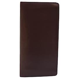 Louis Vuitton-LOUIS VUITTON Brazza Portefeuille Long Wallet Leather Brown M85092 Auth ar12453-Brown