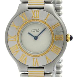Cartier-Cartier Must 21 Gold Plated Stainless Steel Quartz Unisex Watch-Other