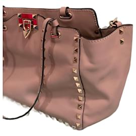 Sac à main Valentino Garavani en cuir beige Beige