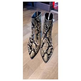 Autre Marque-Ankle Boots-Python print