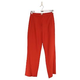 Khaite Pantalones rectos rojos Roja