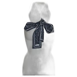 Gola Guy Laroche em ecopelúcia branca com bolinhas Branco Multicor