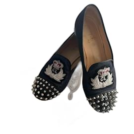 Christian Louboutin-MOCASSINS  DENIM-Bleu