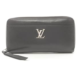 Louis Vuitton-Louis Vuitton Zippy Wallet Leather Long Wallet-Black