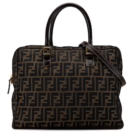 Fendi-Fendi Brown Zucca Canvas Business Bag-Brown